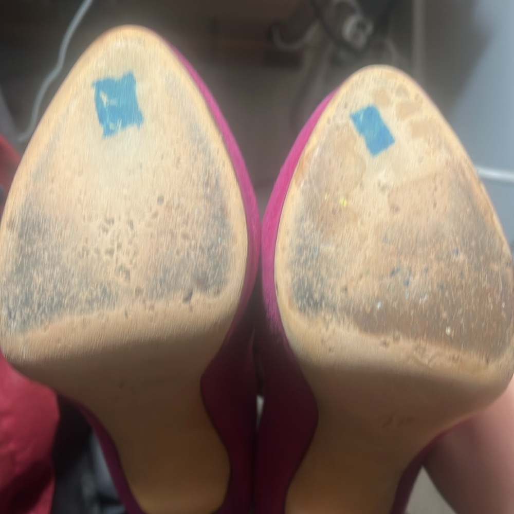 Giuseppe Zanotti magenta suede 6” heel shoes 40 10 - Picture 9 of 9